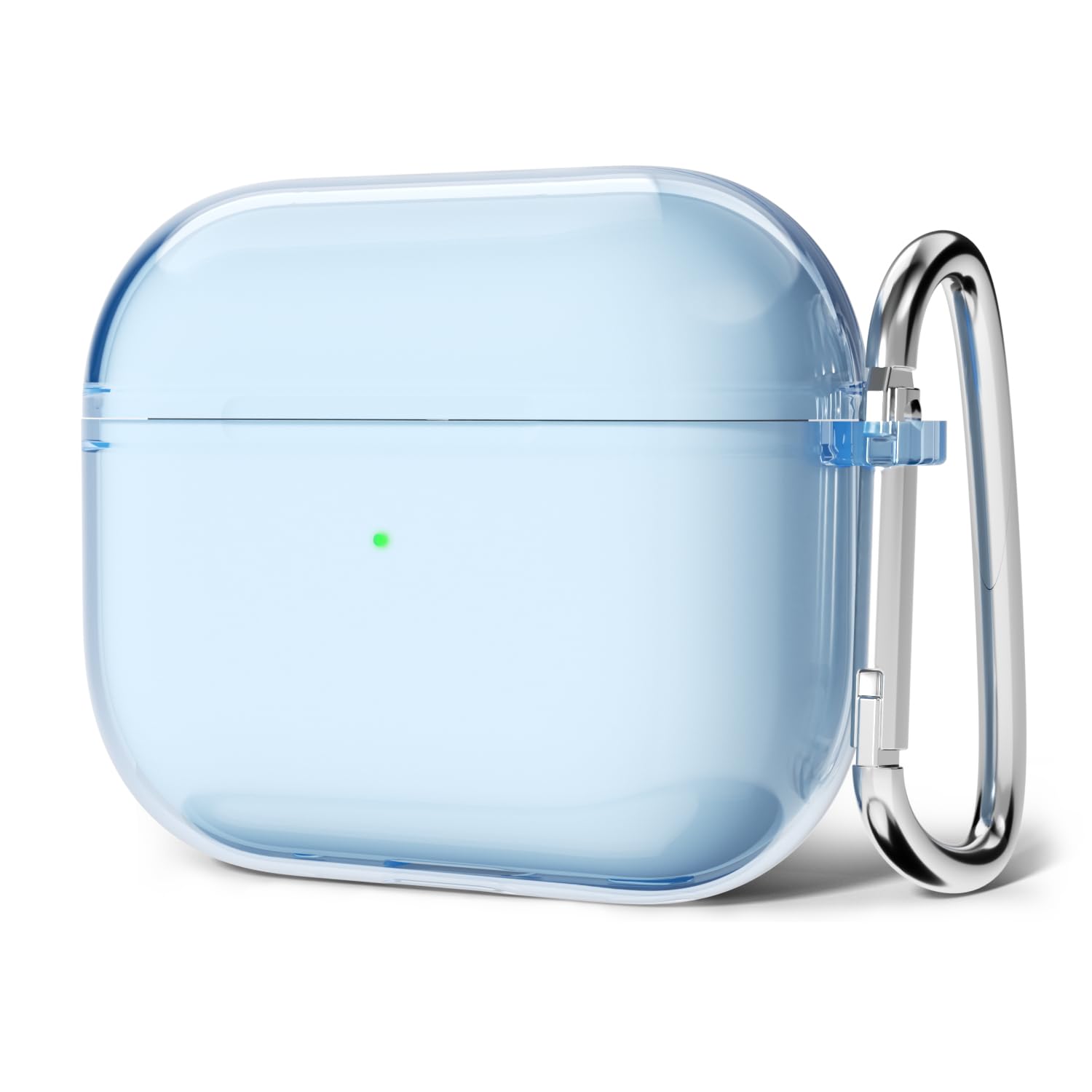 Svanove for Airpods 3 Case Clear Hard Plastic, Transparent Simple Cute Airpods 3rd Generation Case with Keychain, Girly Y2k Aesthetic Trendy Airpods Cover Accessories for Women Girl, Light Blue
