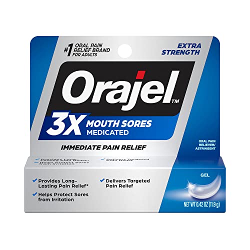 Orajel 3X for Mouth Sores Maximum Strength Gel Tube 0.42oz From 1