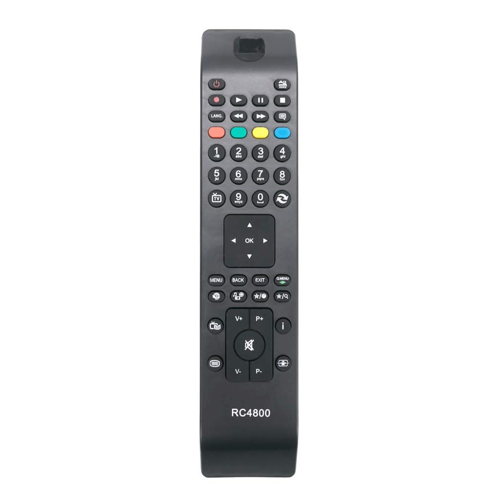 VINABTY RC4800 Remote Control Replacement for Telefunken D32H125A3C D32H125Q3C D40F125N3C D40F182C3C D42F182N2 L22F135A3 L24H125B2 Polaroid P24LED13 P32LED13 P32LED14 P40LED13 P50LED14