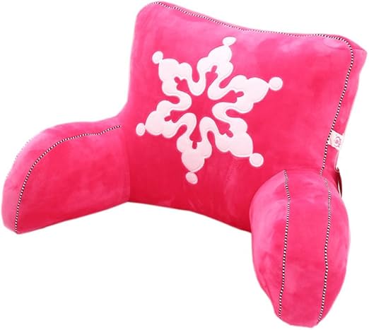 Amazon Com Fuchsia Snowflake Pattern Bed Rest Pillow With Arms