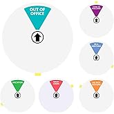 Office Door Sign,Do Not Disturb/Come in Welcome/Out of Office/in a Meeting/Back Soon/On Vacation Sign, Privacy Door Indicator That Lets Others Know Whether You're Available Or Not(5inch,Silver)