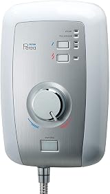 Triton Perea Electric Shower 9.5kW White Brushed Steel Opal 3 Aquasurge Rosato view 6
