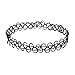 JQUEEN Black Gothic Stretch Elastic Double Line Henna Tattoo Choker Pendant Collar Necklace for 80s 90s