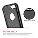 iPhone 6s Case, Trianium [Protak Series] Premium Protective Dual Layer case [Black] Shock-Absorbing TPU + Hard Bumper Cases for Apple iPhone 6 / iPhone 6S (2014/2015)