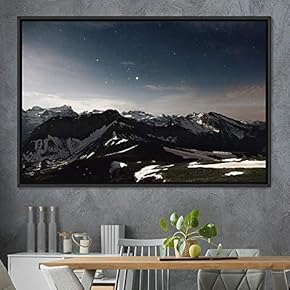 signwin Framed Canvas Wall Art Mountainscape Aerial Dramatic...
