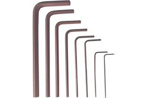 NordWolf 8-Piece Metric Short Allen Wrench Set, Mini S2 Steel Hex L-Keys, Sizes 0.7mm to 4.0mm