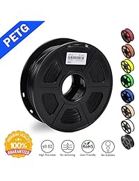 PETG Filamento 3D para impresora de 0.069 in, precisión dimensional +   0.001 in, bobina de 2.2 lbs, filamento 3D PETG de 0.069 in para la mayoría de impresoras 3D y bolígrafos de impresión 3D