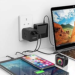 UK Travel Plug Adapter, TESSAN Ireland England