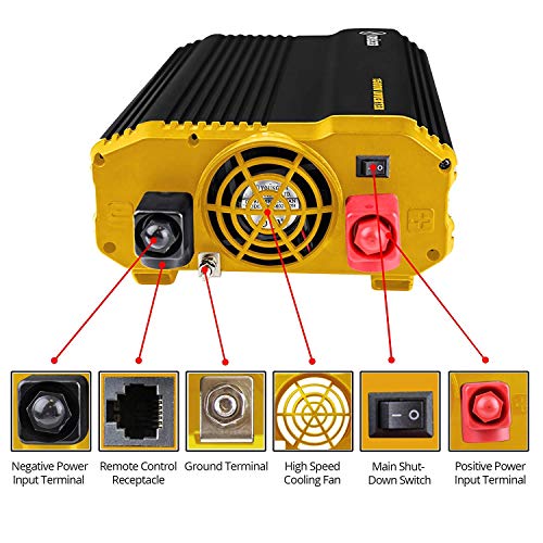 KRIGER-12V-Power-Inverter-Dual-110V-AC-outlets-Installaton-kit-Included-Automotive-Back-up-Power-Supply-for-Blenders-vacuums-Power-Tools-MET-Approved-According-to-UL-and-CSA-1500-Watt