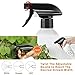 Kiloline Empty PET Plastic Spray Bottles (2-Pack) Refillable 17oz.Black Trigger Sprayer w/Mist/Stream/Off Settings Leakage-proof