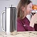 Espro Press P7, Stainless Steel French Press, Double Wall, Vacuum Insulated (6-8 cups, 32 ounce, Brushed) Bundle with Handcrafted Bamboo Paddle, Coffee Scoop