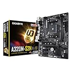 GIGABYTE-GA-A320M-S2H-AMD-Ryzen-AM4MicroATX2xDDR4HDMIRealtek-ALC8873xPCIeUSB31-Gen-1LANMotherboard