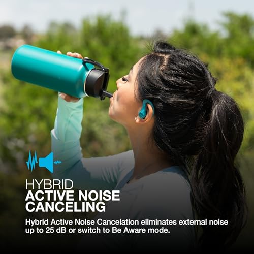 JLab, JBuds Sport ANC 4, True Wireless Earbuds, Active Noise Cancelling, Bluetooth, Multipoint Connect, Teal