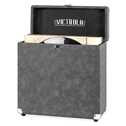 Victrola Vintage Vinyl Record Storage Carrying Case for 30+ Records