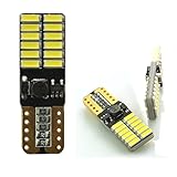 Rayhoo 2-Piece T10 24-SMD 3014 White LED Bulb for W5W 194 168 2825 Car Side Wedge Light with Canbus