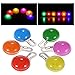 Dog/Cat Pet Collar Light, 6 Packs PChero Clip-On SpotLit Waterproof LED Dog Collar Charms Safety Lights, Stainless Steel Carabiner Clasp - [Blue, Green, Orange, Pink, Red & Yellow]
