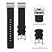 bayite Canvas Bands Compatible with Fitbit Charge 2, Soft Classic Replacement Wristband Straps Women Men, Black Small (5.5-6.7 Inch)