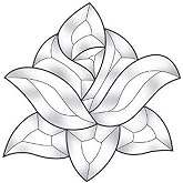 6-1/2"X 6-1/2" Exquisite Clear Glass Blooming Rose Bevel Cluster EC561