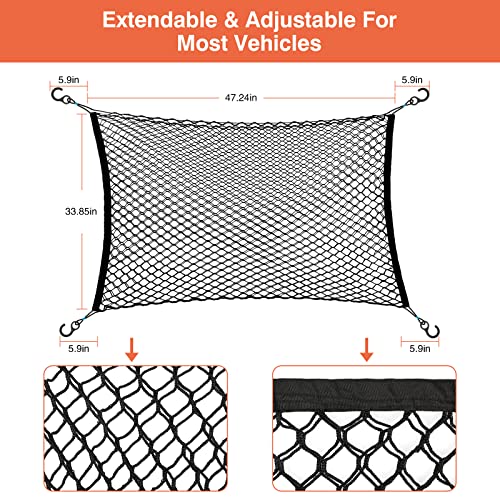 Dog Car Net Barrier, Dual Layer Vehicles Pet Divider Net, Adjustable