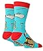 Oooh Yeah Socks - Mens Crew - Breakfast Time, Large