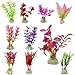 VORCOOL 10 pcs Artificial Aquarium Fish Tank Water Plant Plastic Decoration Ornament (Random Color)