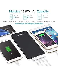 Charmast Power Delivery Power Bank, 26800mAh PD Power Bank, 18W USB C Cargador Portátil con Carga Rápida 3.0 Compatible con MacBook   Nuevo iPad de tipo C   MacBook Air, iPhone, Pixel, Samsung