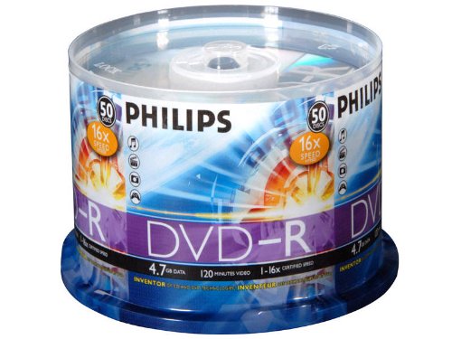 Philips 4.7 GB 16X DVD-R 50PK Spindle
