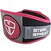 Steel Sweat Weight Lifting Belt for Women - 6 inch Flexible Lightweight Contoured Belt - Best for Gym, Exercise, Workout, Training, Weightlifting COLUMBA Pink Small