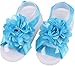 Toptim Baby Girl's Barefoot Sandals Flower for Newborn Toddlers (0-3T) (Mixed 12 Colors)