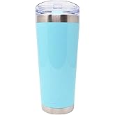 MyBevi Classic Premium Stainless Steel Tumbler with 12-Hour Temperature Control, Tritan Lid, and BPA-Free Construction | Aqua Sky, 26 oz
