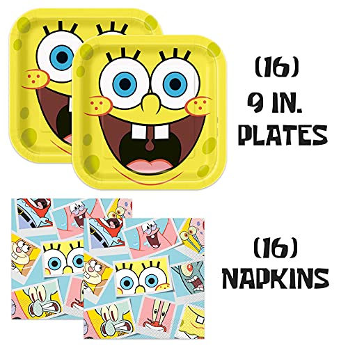 Spongebob Party Supplies Set Serves 16 Guests Spongebob Party