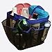 Mesh Shower Caddy Tote plus PVC Zipper Bag - Toiletry Bag for Travel Camp College Dorm, Blue-Black