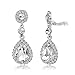 Gorgeous Austrian Crystal Rhinestone Wedding Bridal Teardrop Drop Dangle Earrings