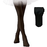 EPEIUS Fleece Lined Tights for Girls,Winter Warm Leggings Toddler Thick Thermal Dance Tights 900D Black Nude Ballet Pink