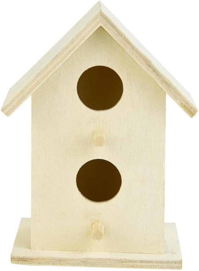 Yeefant 1Pcs Creative Wall Mounted Nest Bird House Wooden Outdoor Box,0.36x0.25 Ft