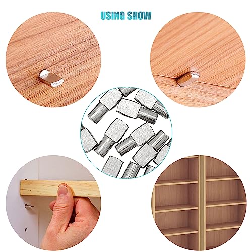 22 Pcs Shelf Pins Pegs,1/4 Inch Diameter Spoon Shape Nickel Plated