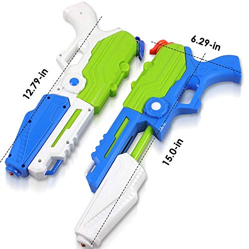 DEKIRU 2 Pack Super Water Guns High Capacity Water Soaker Blaster Squirt Gun, Shoots Up to 35 Feet Game Party Favor Toy for Kids and Adults Swimming Pools Outdoor Beach Water Fighting Toys