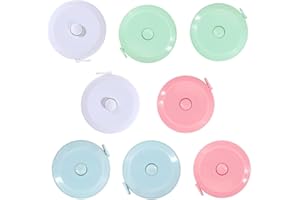 8 Pcs Body Measuring Tape 60Inch/1.5M Tailor Dual Sided Soft Measure Premium Retractable Fabric Mini for Measurements Sewing 