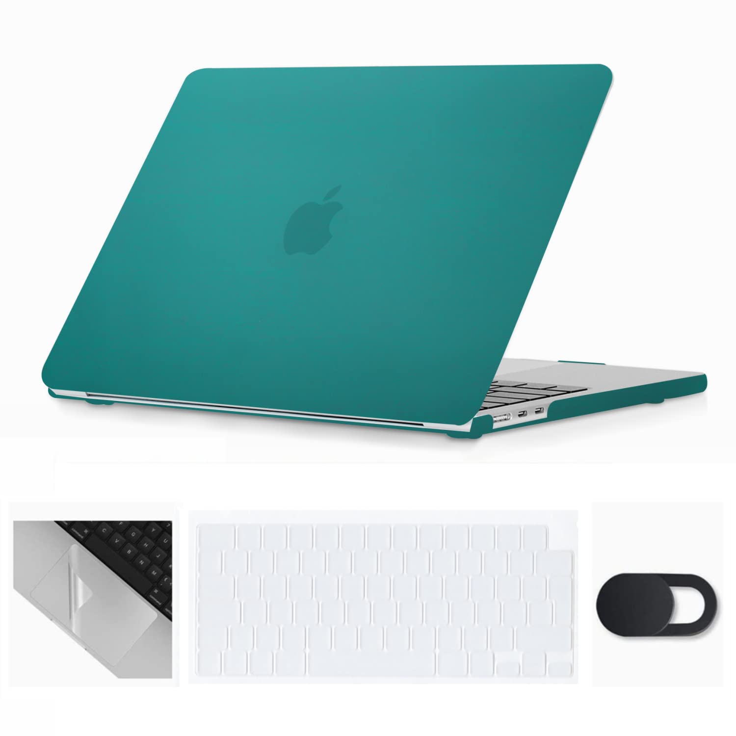 Se7enline Compatible with MacBook Air 13.6 inch Case M4/M3/M2 2022-2025 for Mac Air 13-inch A2681/A3113/A3240 Laptop Hard Shell Case with Keyboard Cover & Webcam Cover & Trackpad Protector,Deap Teal — image 1