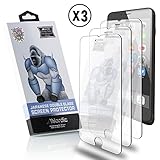 Nordic 3D Touch Tempered Glass Screen Protector Set for Apple iPhone 6/7/8 PLUS Phones: 3 Pack of 0.33MM Case-Friendly Films, Cleaning Pads and Cloths