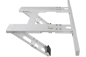KIFIRAY Universal Window Air Conditioner Support Bracket, No Drilling Heavy-Duty AC Window Bracket Supports Up to 200lbs for 5,000-24,000 BTU AC Units, Fits Single or Double Hung Windows