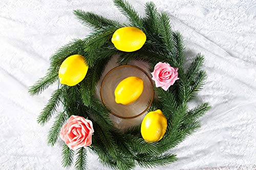 20 PCS Yellow Artificial Lemons, 3.7'' X 2.56'' Fake Fruit Lemons Artificial Lifelike Simulation Lemon for Home House Kitchen Party Decoration