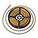 striveday™ 5Meter/16.4FT Twisted Cloth Fabric Electrical Cord for Vintage and Antique Lamps DIY, Rayon Covered Wire for Industrial Vintage LED Bulb(Gold)