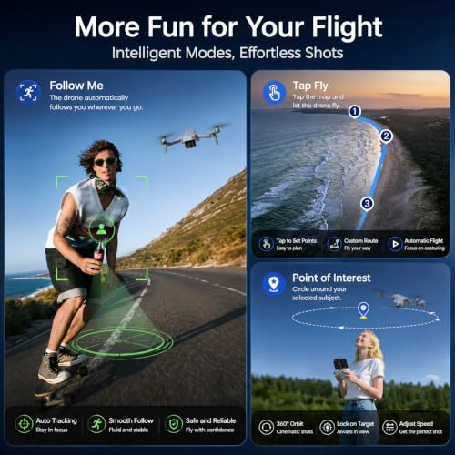 Holy Stone HS360D 4K UHD Camera Drone for Adults, Under 249g Foldable FPV RC Quadcopter with 80 Min Flight Time and 20,000 ft Long Range