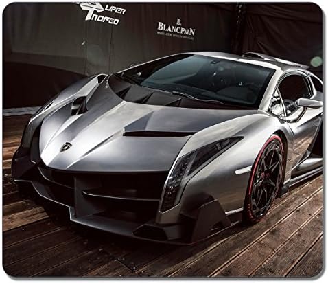 Art Mouse Pads Customized Lamborghini Veneno 2013 High Quality Eco Friendly Neoprene Rubber Mouse Pad Desktop Mousepad Laptop Mousepads Comfortable Computer Mouse Mat Cute Gaming Mouse pad