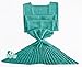 Hughapy Knitted Mermaid Tail Blanket for Adults Teens,Kids Crochet Snuggle Mermaid,All Seasons Seatail Sleeping Blanket (71