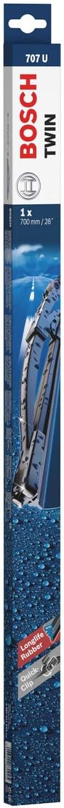 Bosch Wiper Blade Twin 707U, Length: 700mm - Single Front Wiper Bladess