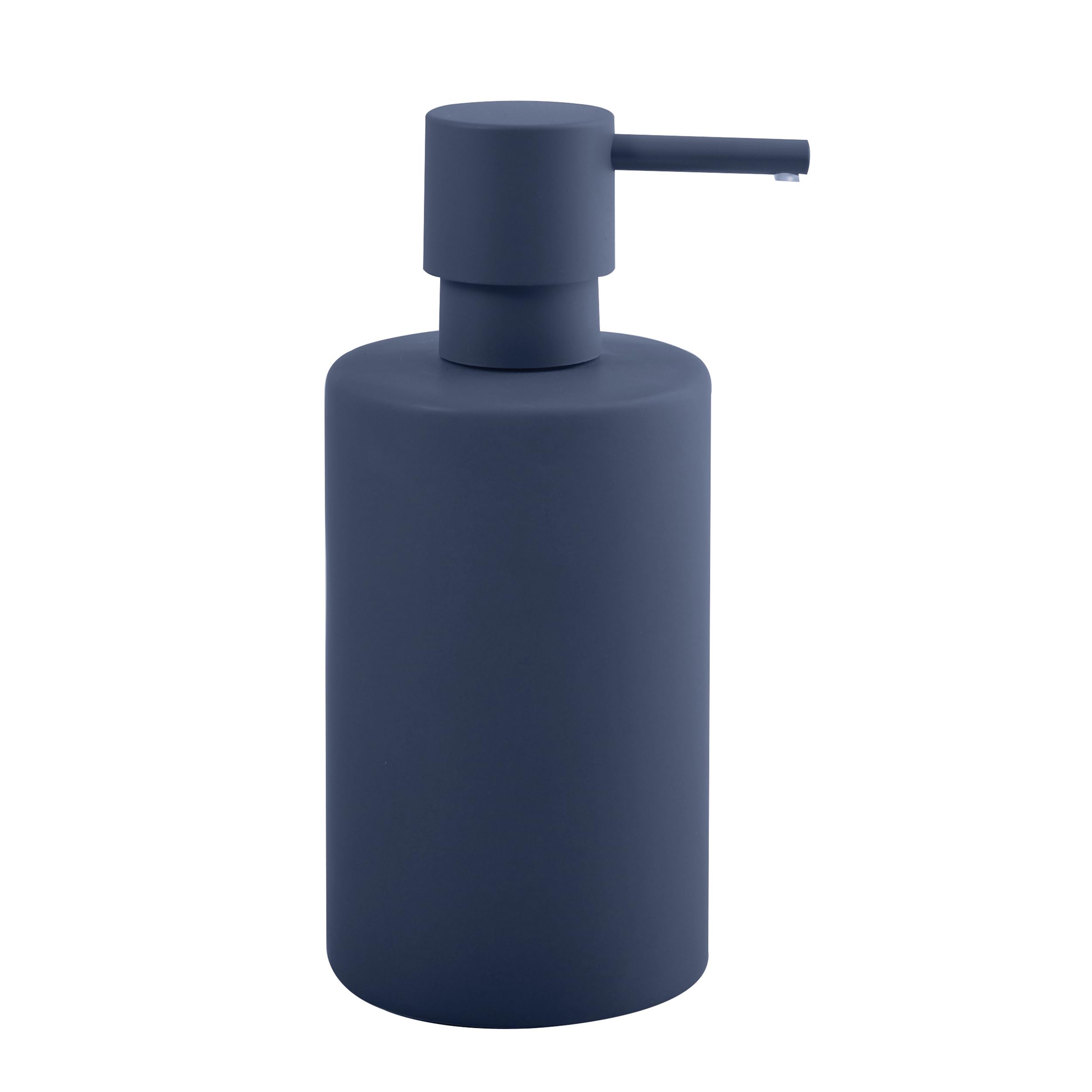 Spirella Soap Dispenser Tube with Stainless Steel Pump Liquid Soap Dispenser Porcelain 300 ml Long Lasting and Robust Matte Blue