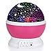 Alenbrathy Night Light Lamp, Star Projector Romantic, LED Night Light 360 Degree Rotation, 4 LED Bulbs 9 Light Color Changing with USB Cable, Best Gift for Men Women Teens Kids Children, Pink