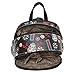 Sugar Skull Day of the Dead Fashion Backpack Punk Art Studded School Bag Biker Daypack Purse Shoulder Bag (Black)